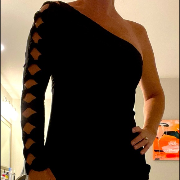 SALE!!! BCBG MAXAZRIA one shoulder dress - Picture 1 of 9